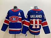 Canadiens 11 Brendan Gallagher Blue 2020-21 Reverse Retro Adidas Jersey,baseball caps,new era cap wholesale,wholesale hats
